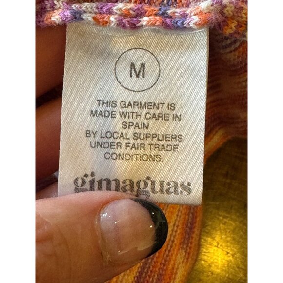 Gimaguas Sweater Women Medium Pink Purple‎ Knit Collared Zion Cardigan Luxury - Picture 11 of 12